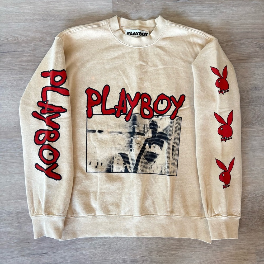 PLAYBOY Graphic Crewneck Sweater